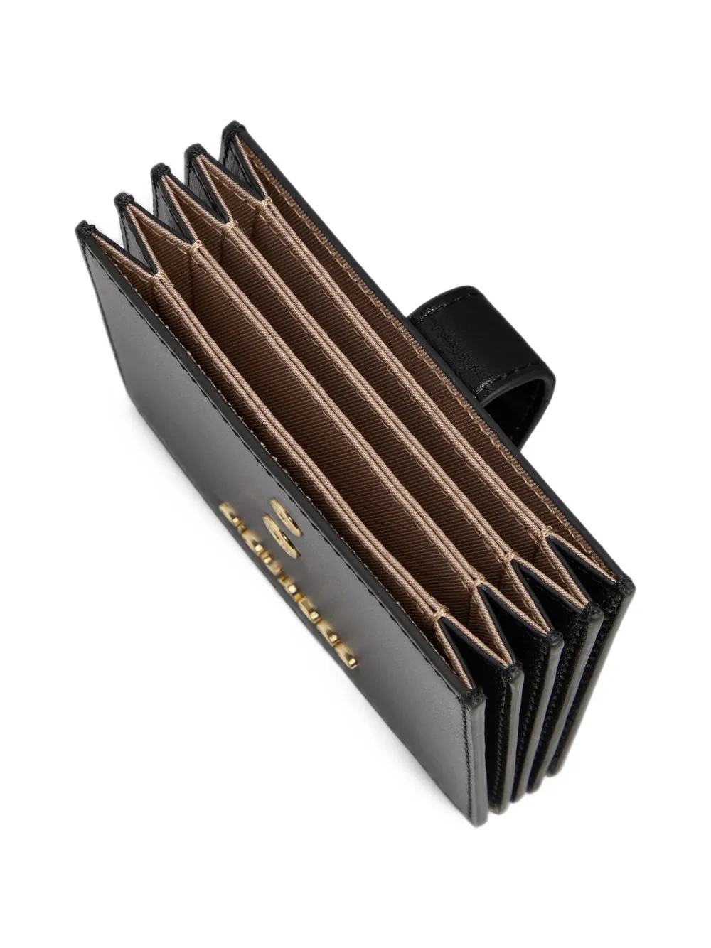 PIQUADRO Patricia logo-plaque accordion cardholder Zwart