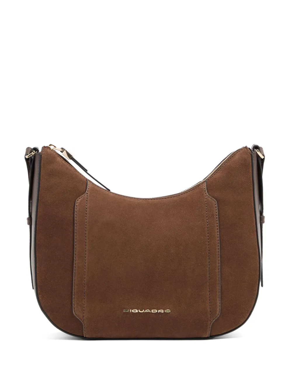 PIQUADRO suede-panel leather mini iPad® shoulder bag