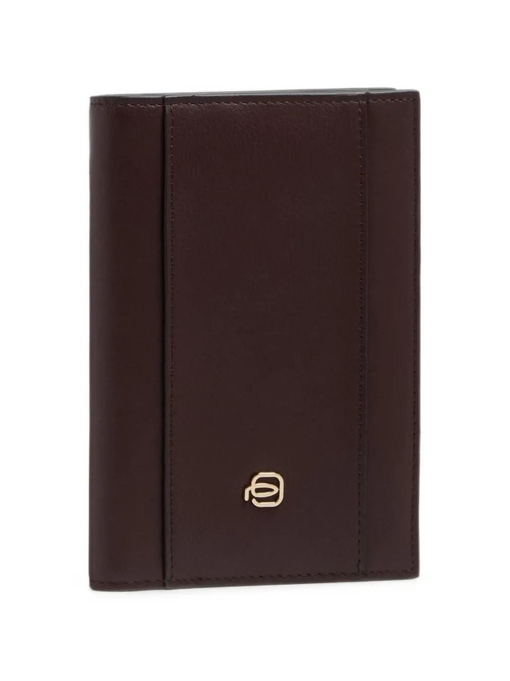 PIQUADRO logo-plaque leather passport holder Rood
