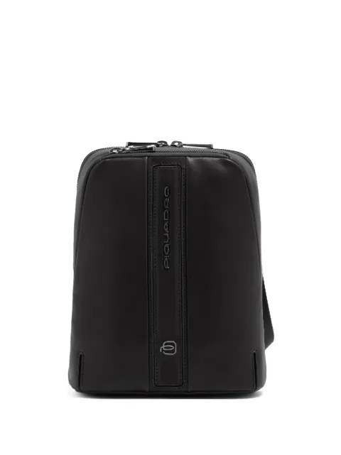 PIQUADRO logo-plaque leather iPad® mini messenger bag