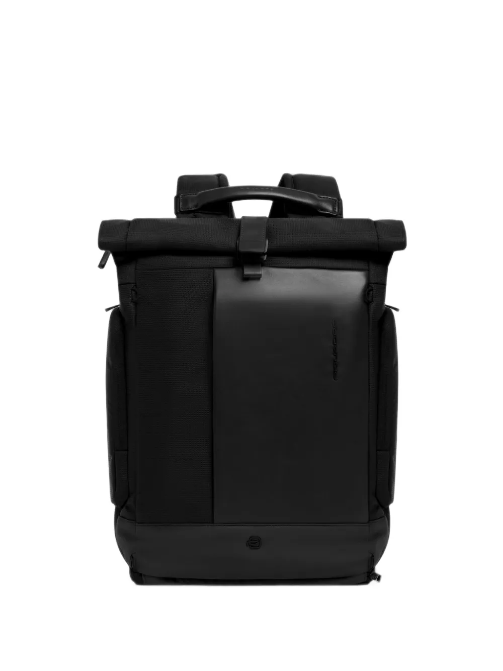 PIQUADRO roll-top buckle-fastening backpack - Nero