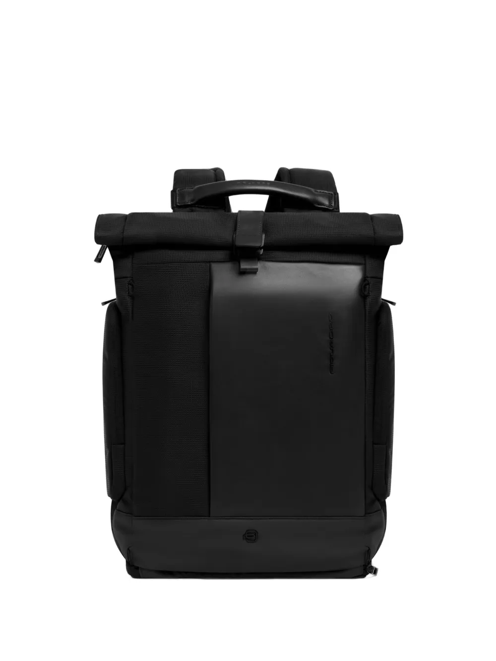 PIQUADRO roll-top buckle-fastening backpack - Nero