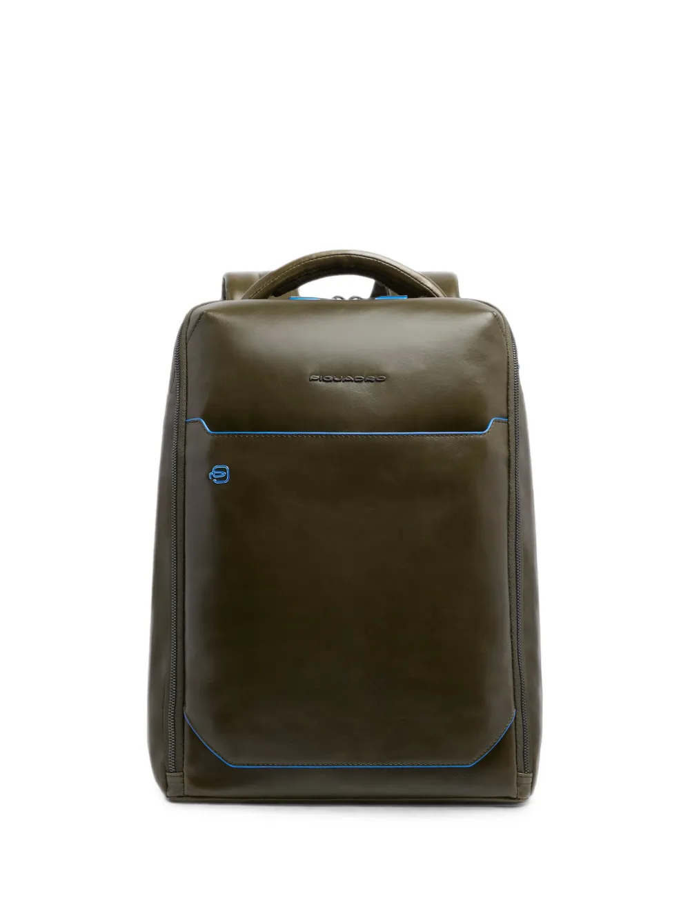 Piquadro Logo-plaque Backpack In Green