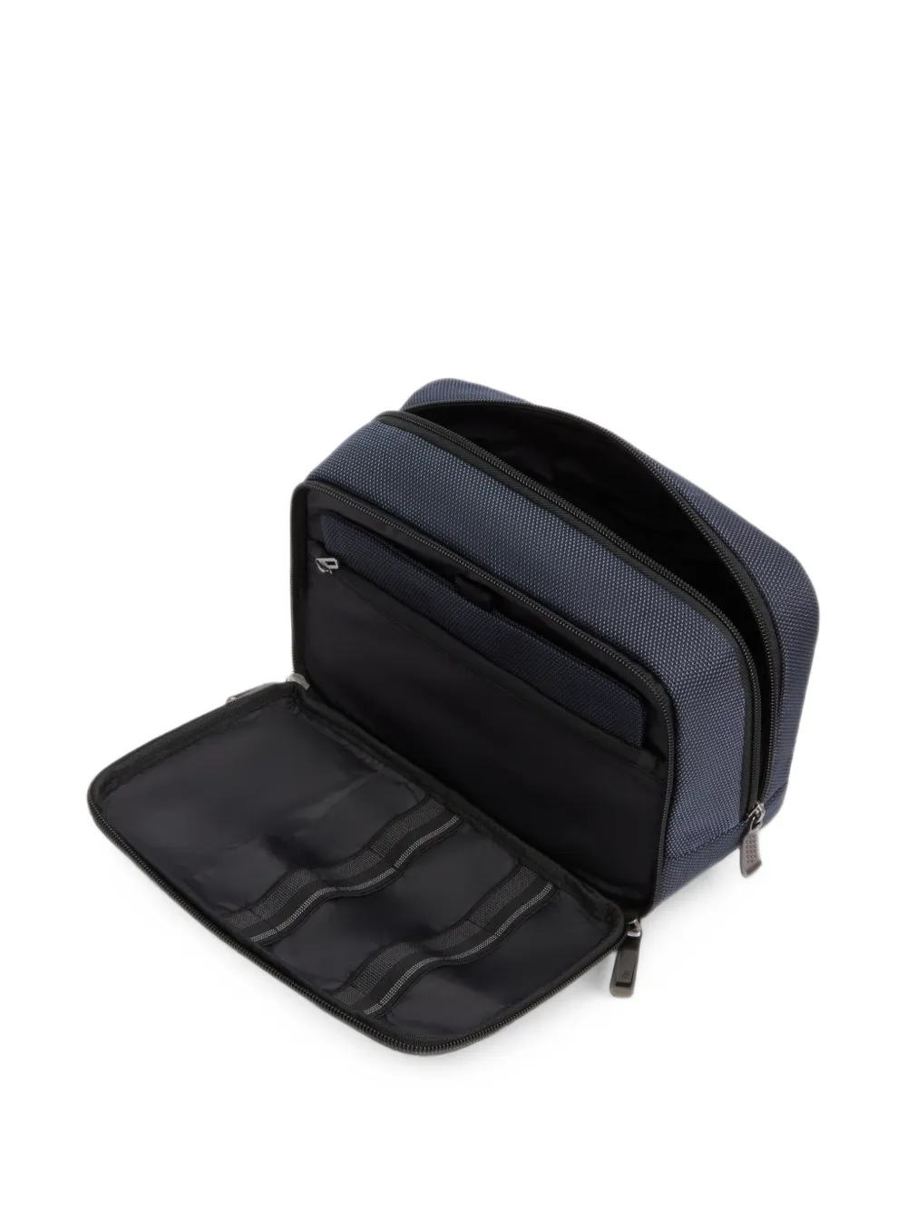 PIQUADRO Toilettas met logoplakkaat Blauw