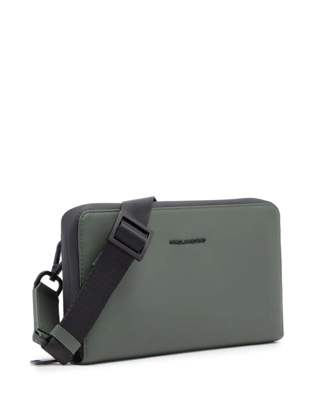 PIQUADRO Clutch met logo-reliëf Groen