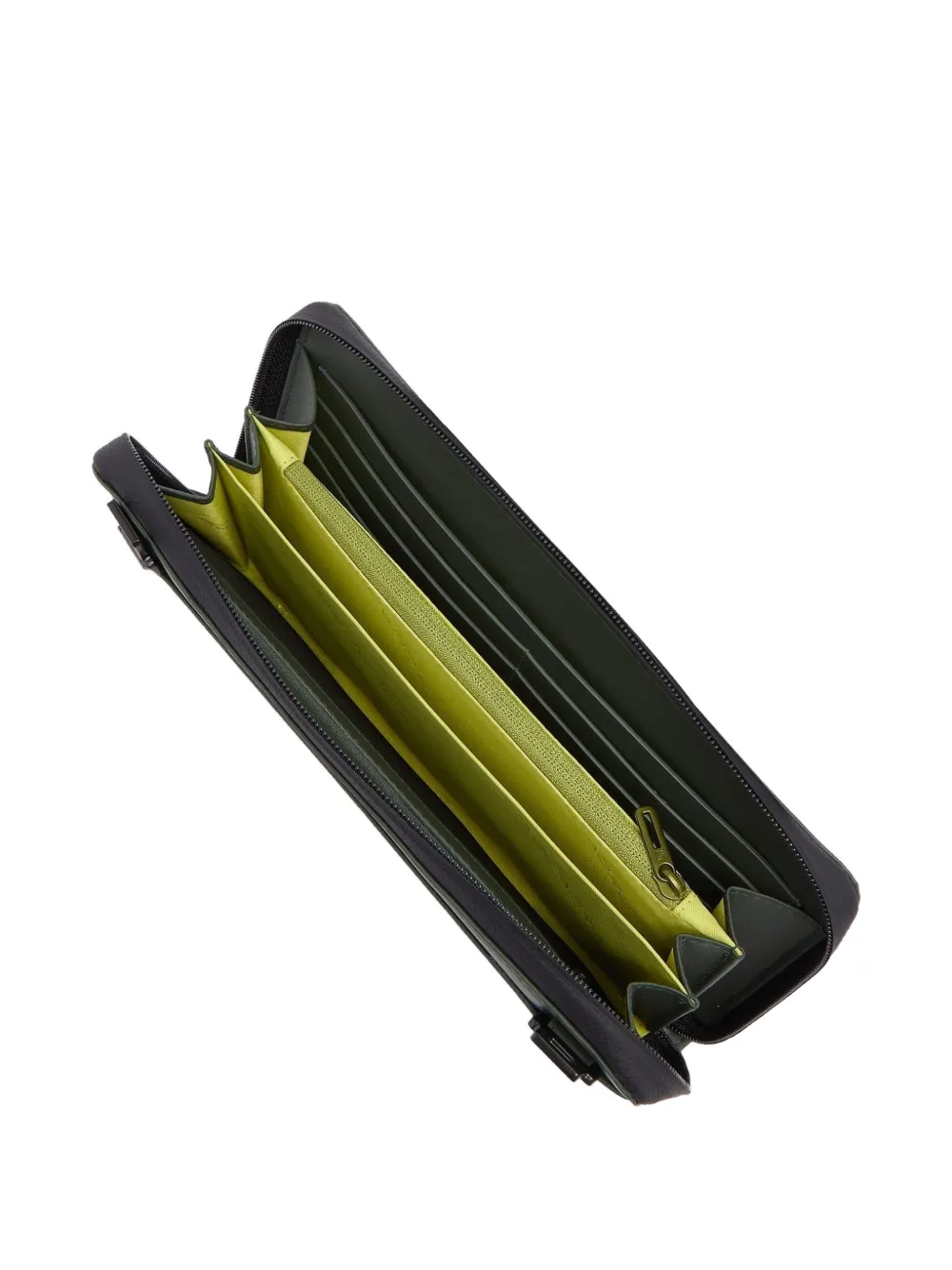 PIQUADRO Clutch met logo-reliëf Groen