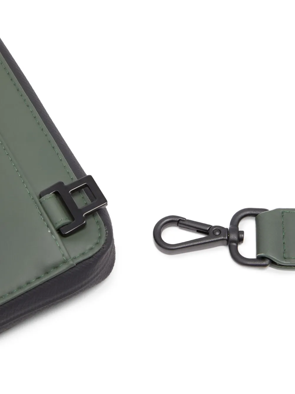 PIQUADRO Clutch met logo-reliëf Groen