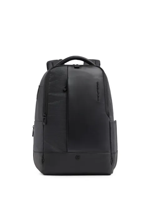 PIQUADRO panelled logo-debossed backpack