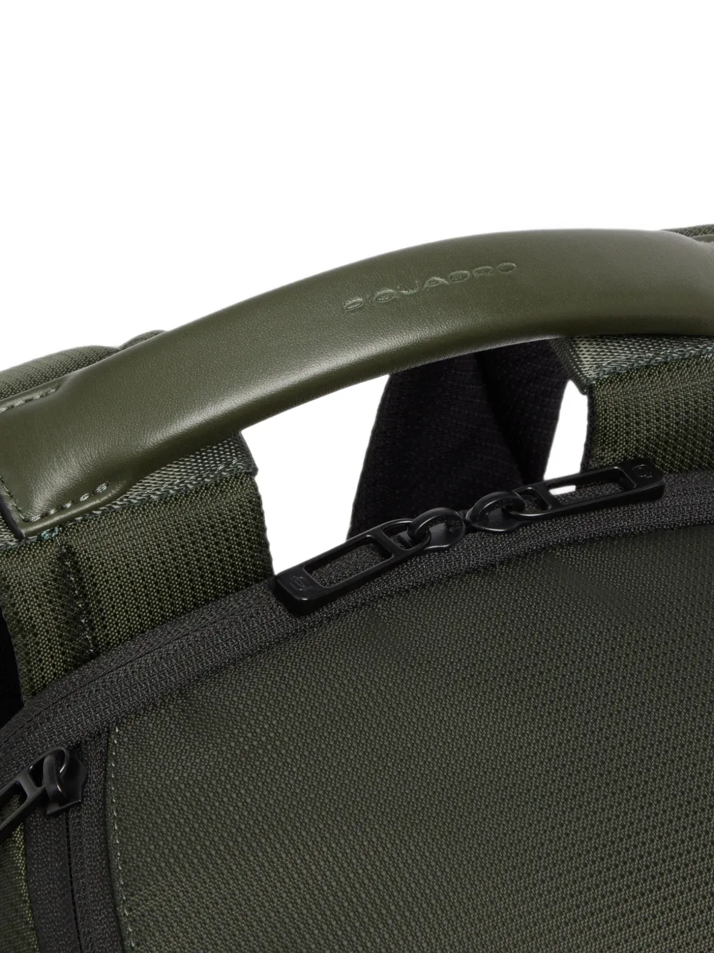 PIQUADRO logo-plaque panelled backpack Groen