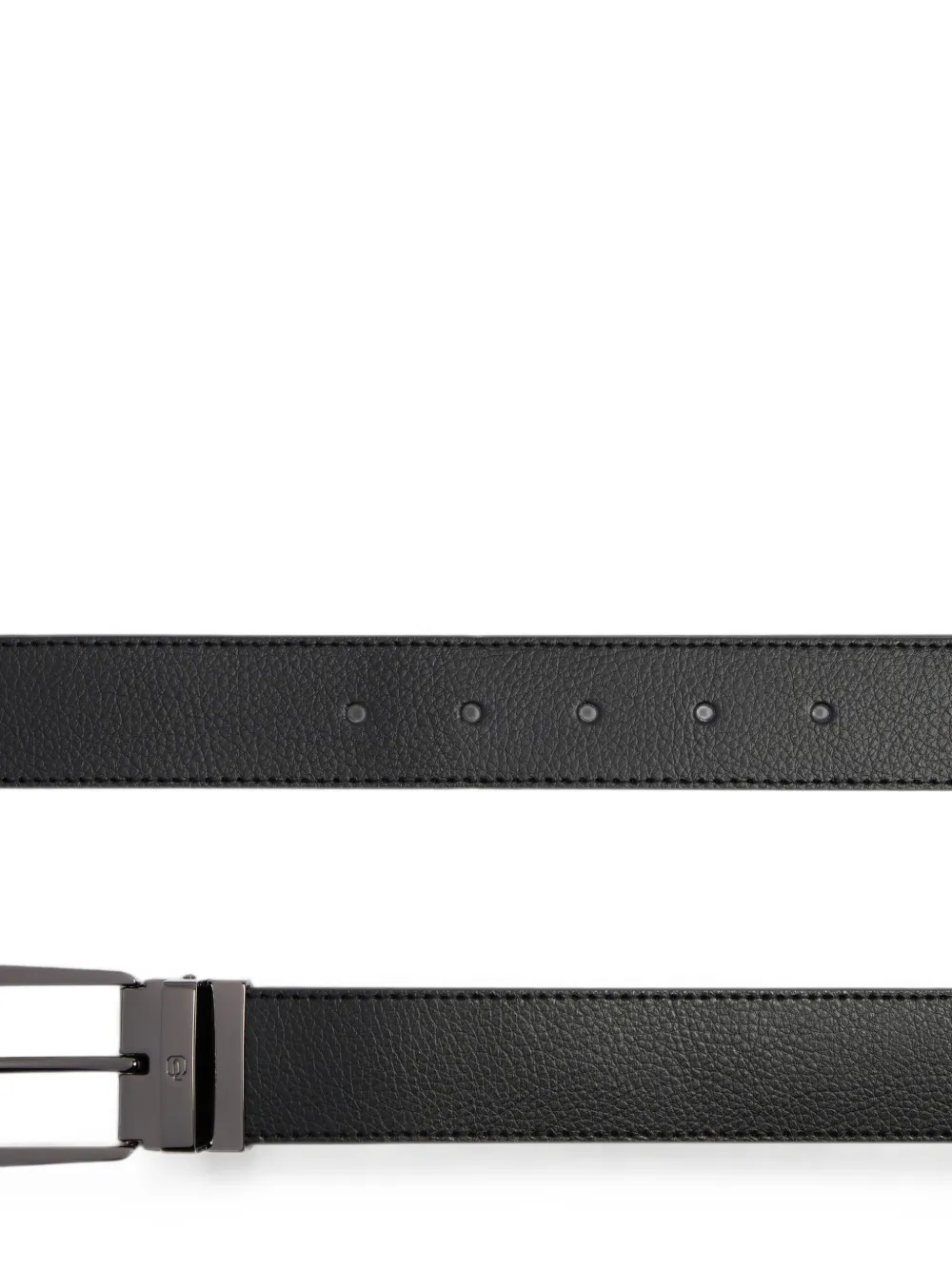 PIQUADRO Riem met korrelige textuur Zwart