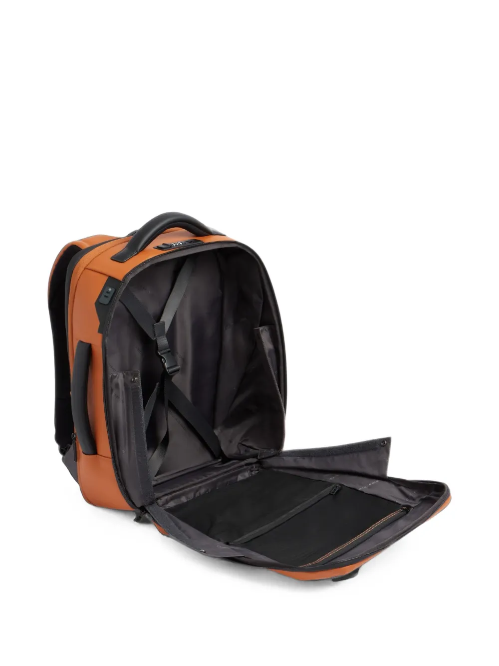 PIQUADRO Rugzak met logo-patch en vlakken Oranje