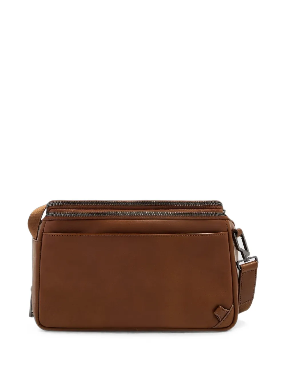 PIQUADRO Leren iPad mini-laptoptas met logo-plakkaat Bruin