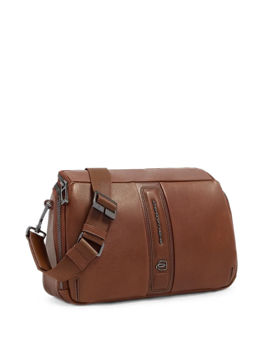 PIQUADRO Leren iPad mini-laptoptas met logo-plakkaat Bruin