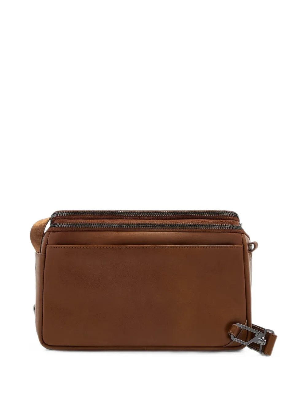 PIQUADRO Leren iPad mini-laptoptas met logo-plakkaat Bruin