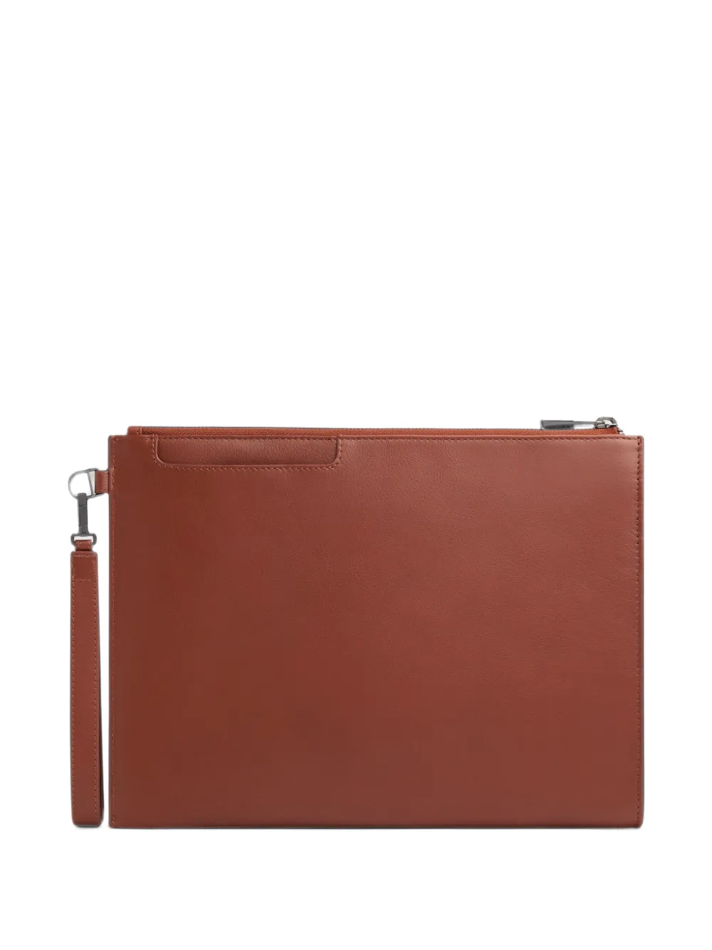 PIQUADRO Victor logo-plaque clutch bag - Braun