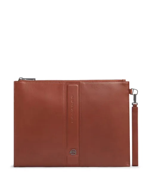 PIQUADRO Victor logo-plaque clutch bag