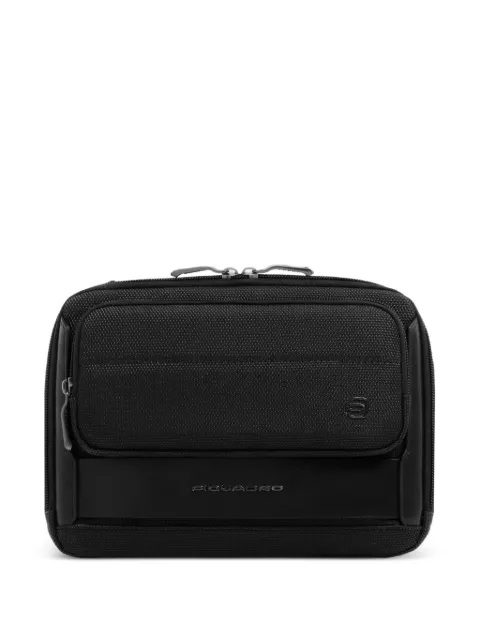 PIQUADRO logo-plaque messenger bag