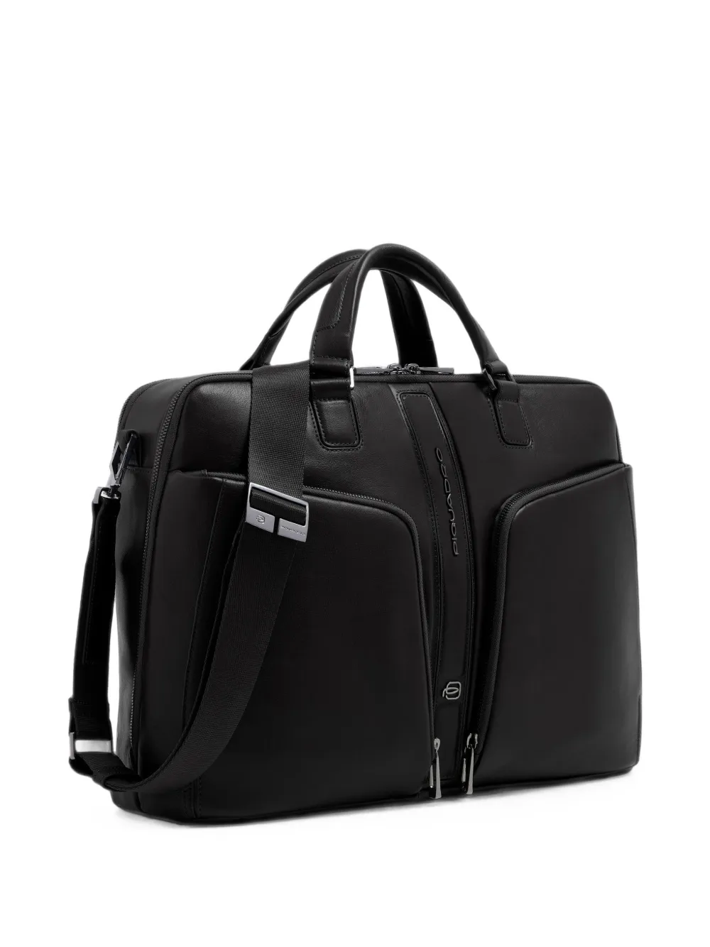 PIQUADRO Laptoptas met logoplakkaat Zwart