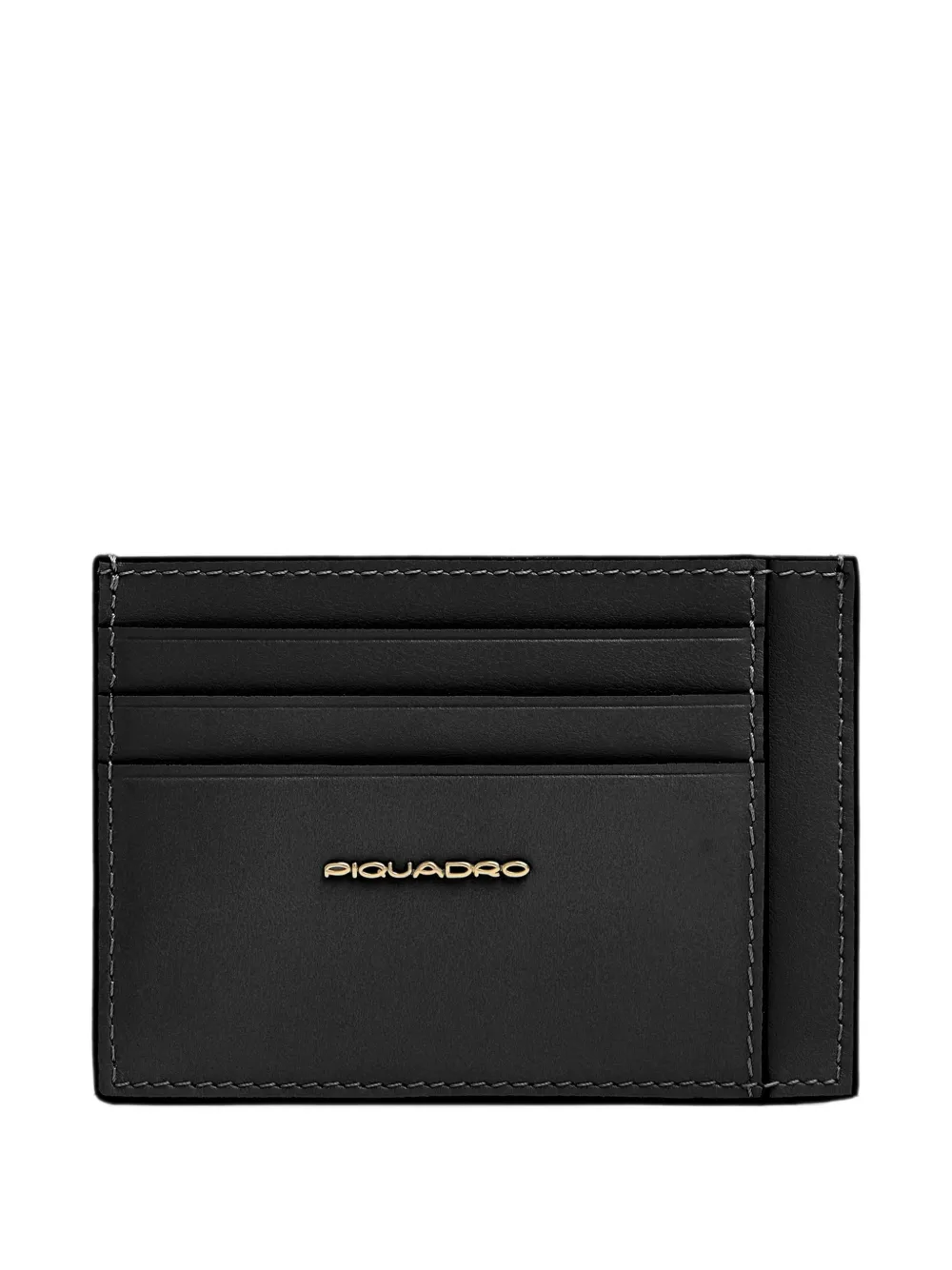 PIQUADRO logo-plaque cardholder Zwart