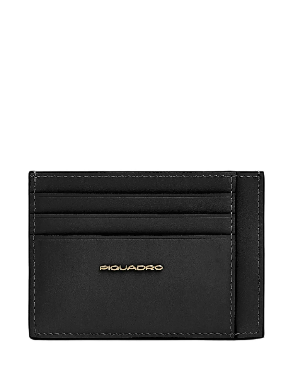 PIQUADRO logo-plaque cardholder Zwart