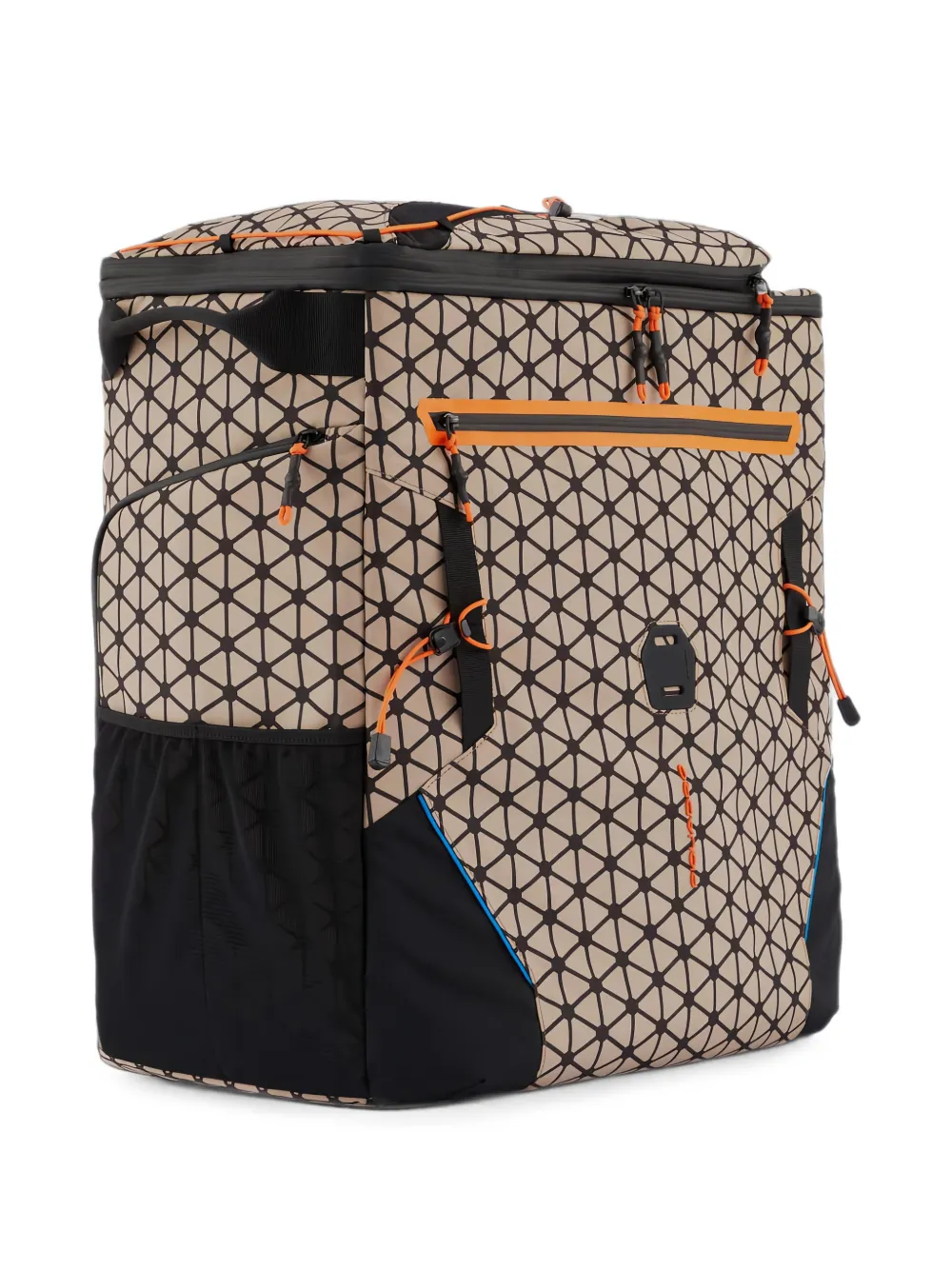 PIQUADRO Tas voor skilaarzen met geometrische print Beige