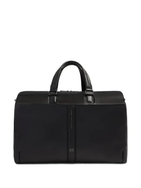 PIQUADRO logo-plaque leather holdall