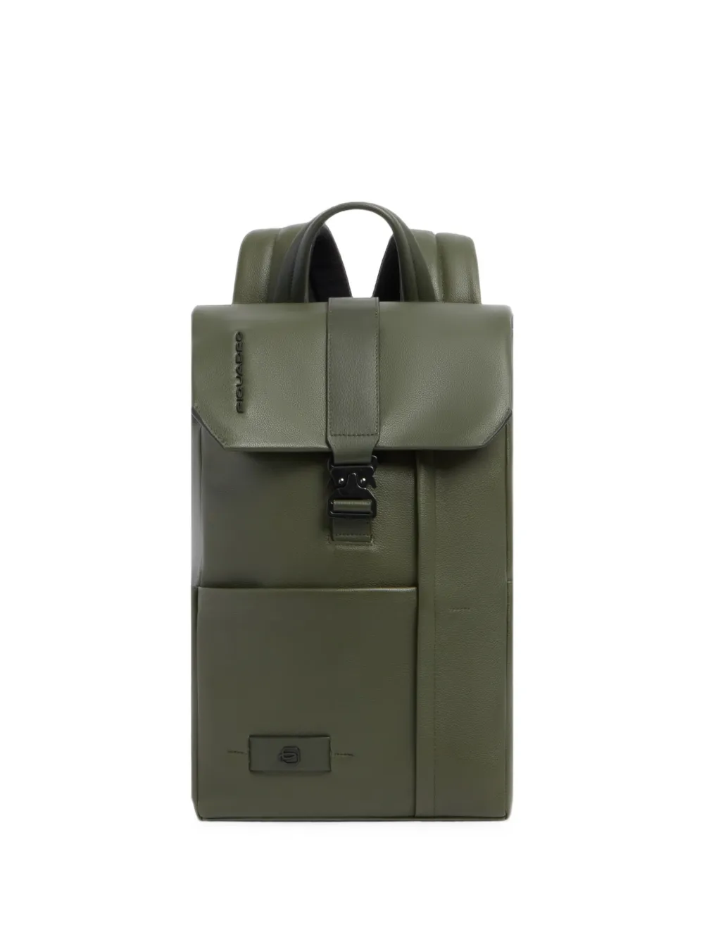 PIQUADRO buckle-fastening leather backpack - Verde