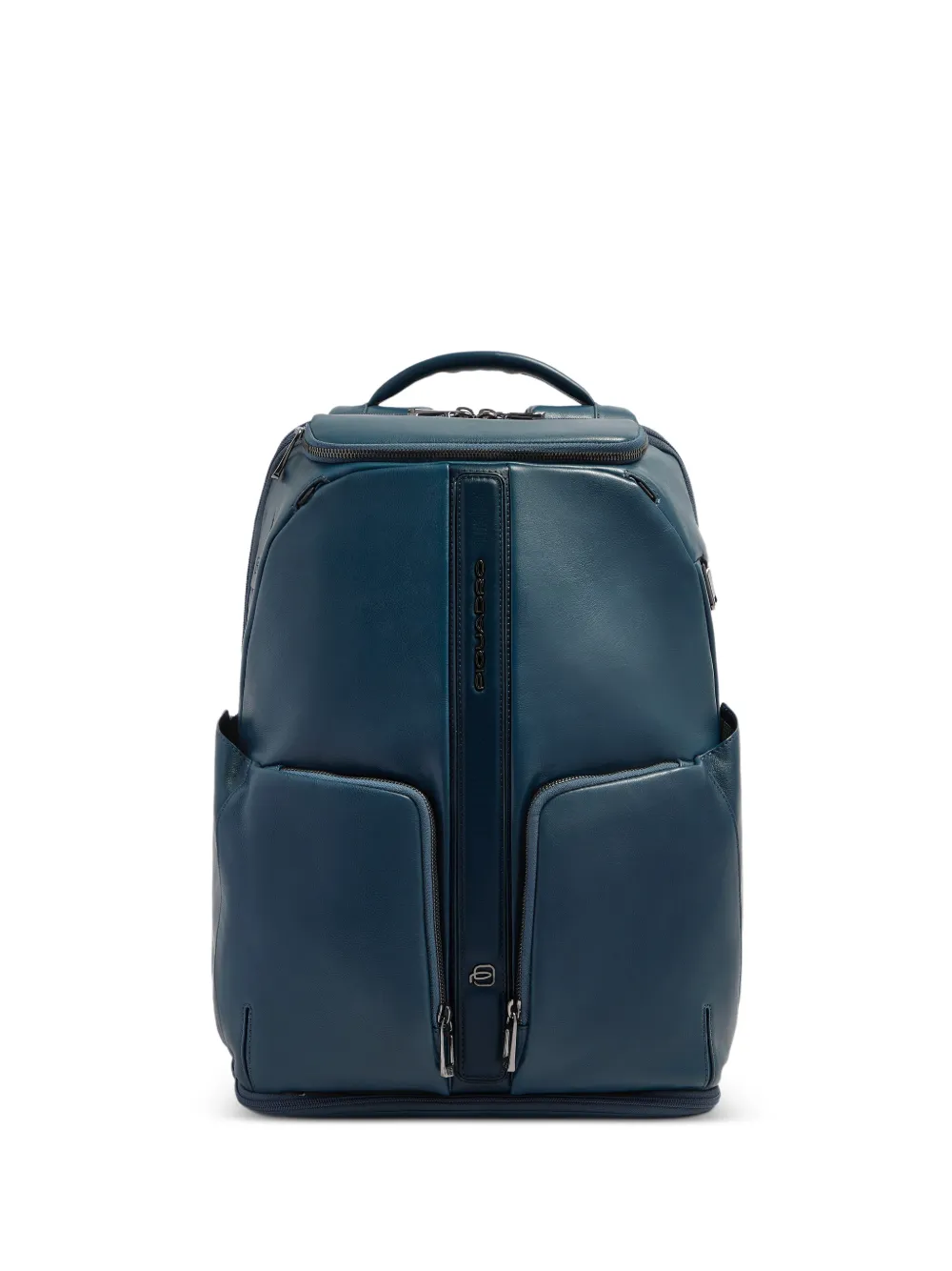 PIQUADRO logo-embossed leather backpack
