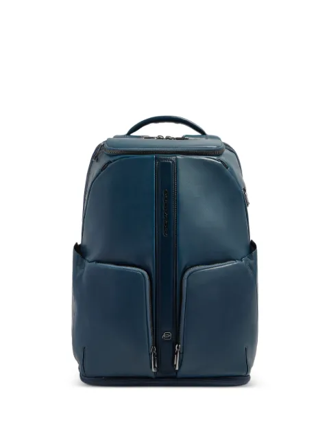 PIQUADRO logo-embossed leather backpack