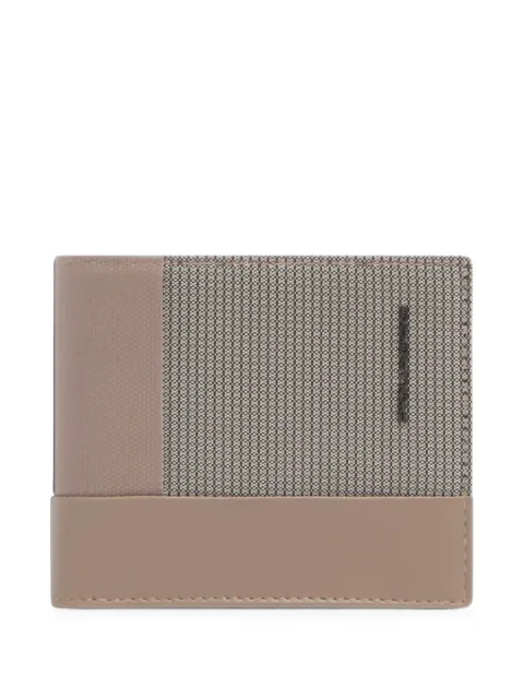PIQUADRO Sync logo-plaque bi-fold wallet
