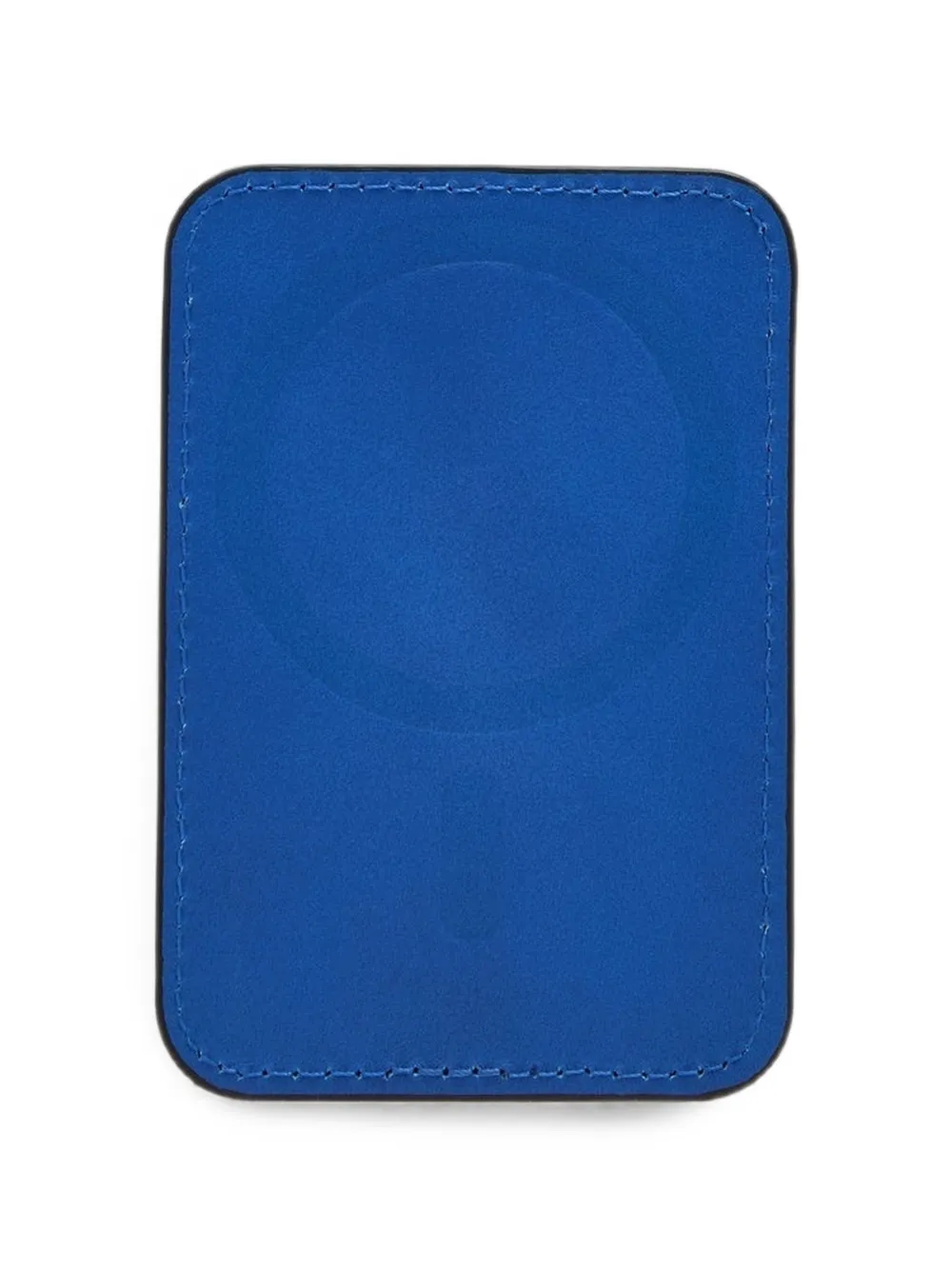 PIQUADRO MagSafe leren pasjeshouder met logo-reliëf Blauw