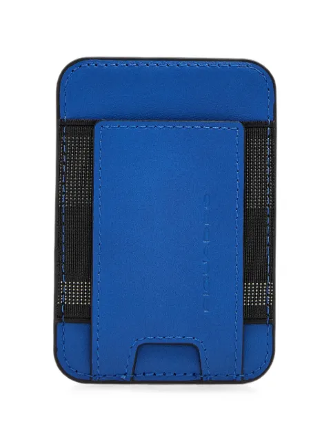 PIQUADRO MagSafe® logo-debossed leather cardholder