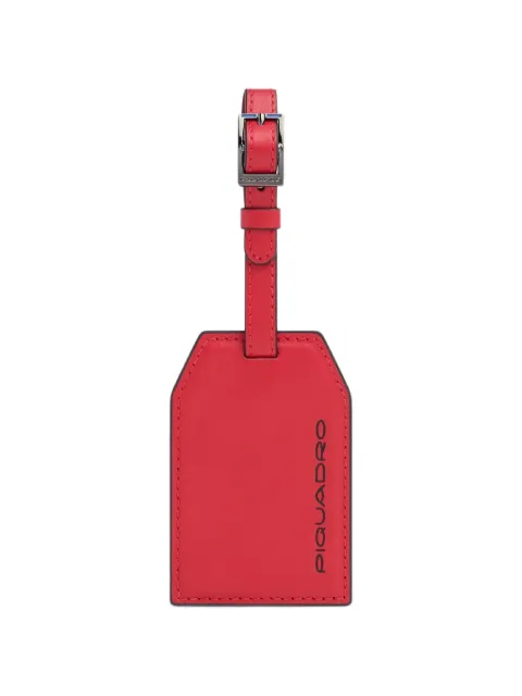 PIQUADRO étiquette de bagage en cuir à logo imprimé