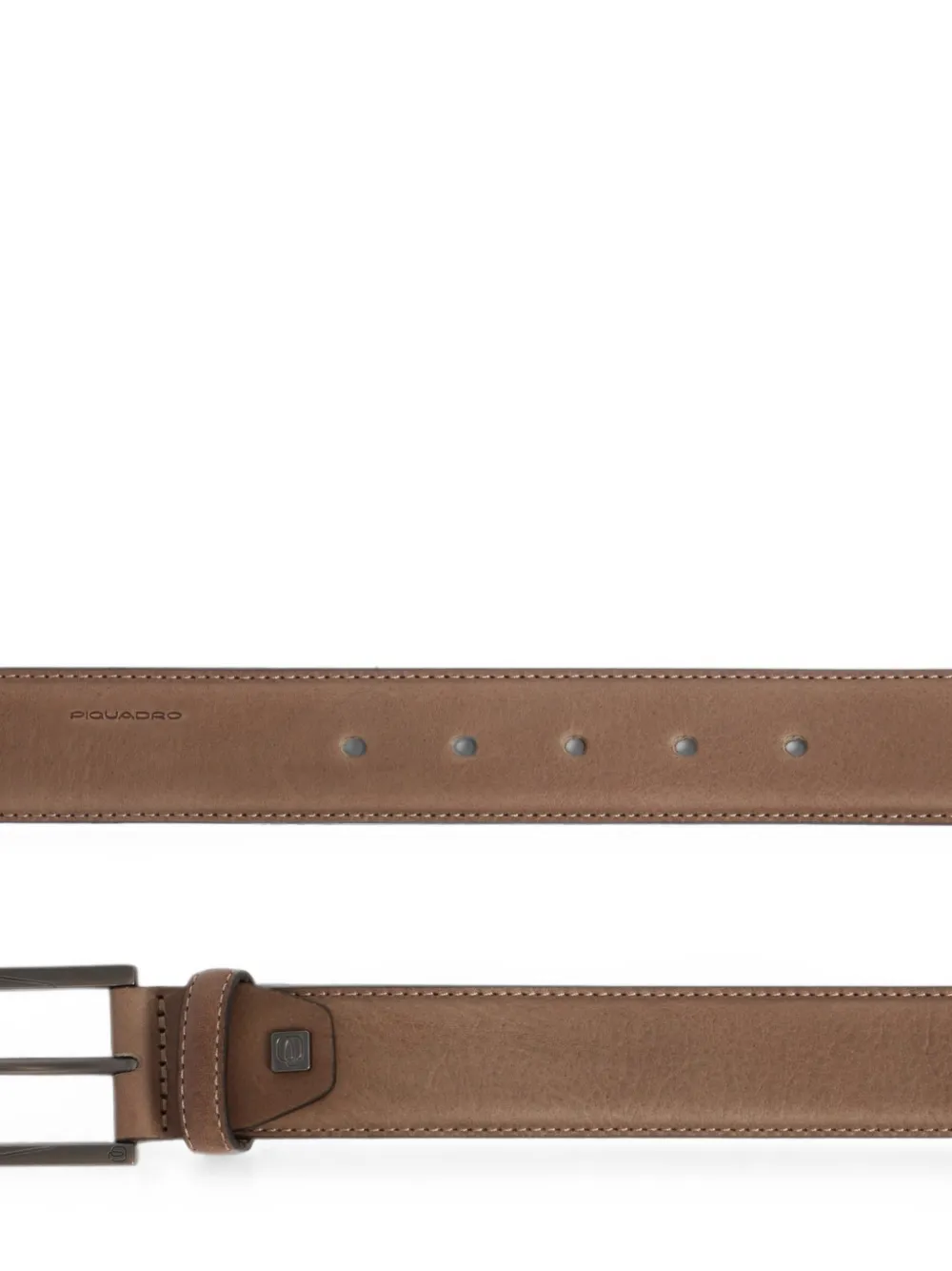 PIQUADRO Leren riem met drukknoop Bruin