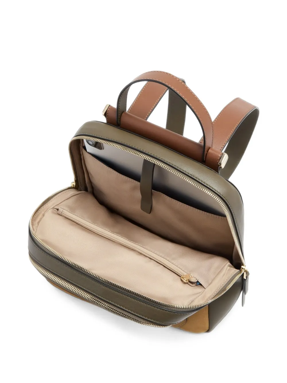 PIQUADRO Suède rugzak Beige