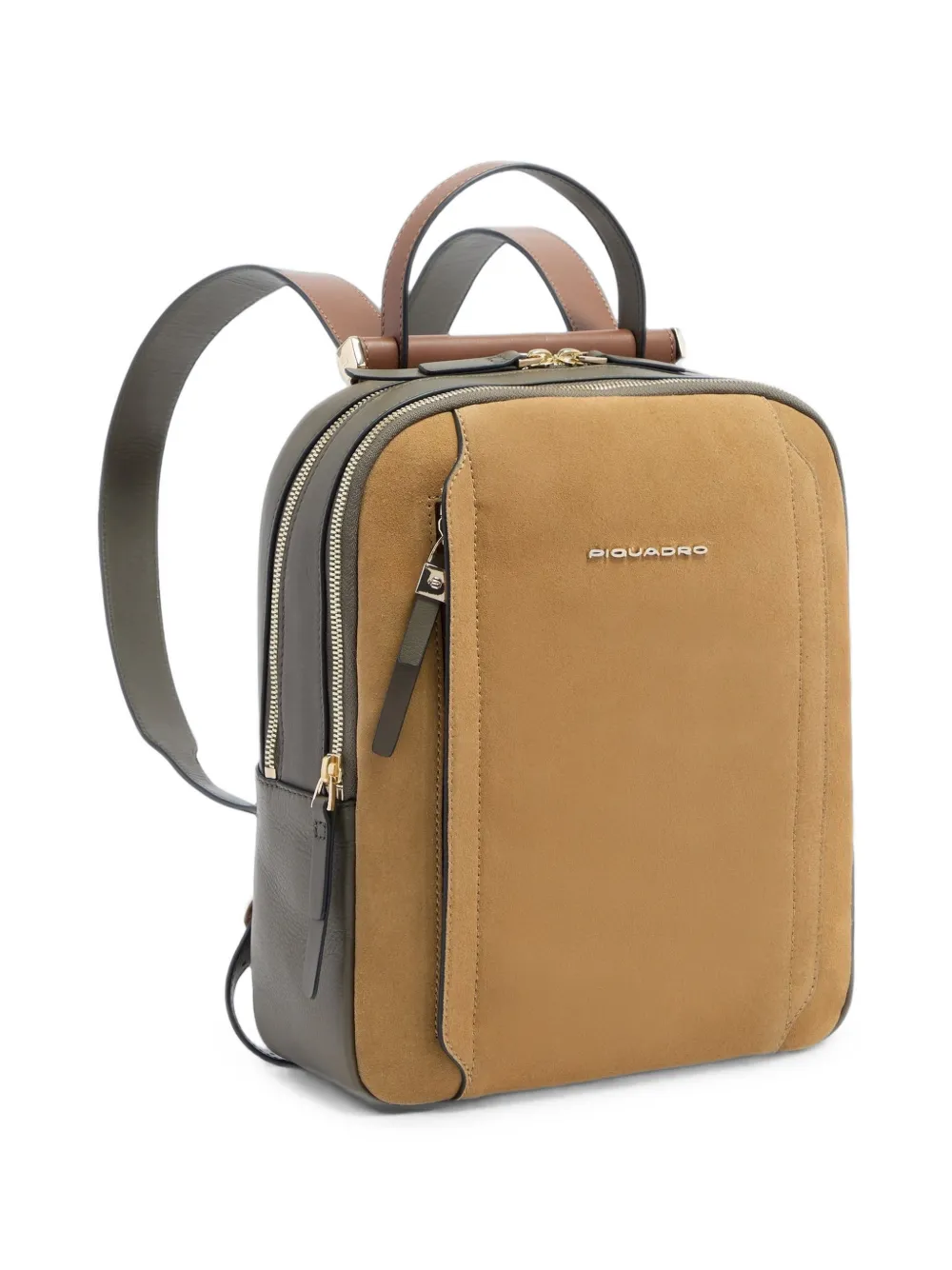 PIQUADRO Suède rugzak Beige