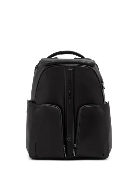 PIQUADRO logo-plaque leather backpack