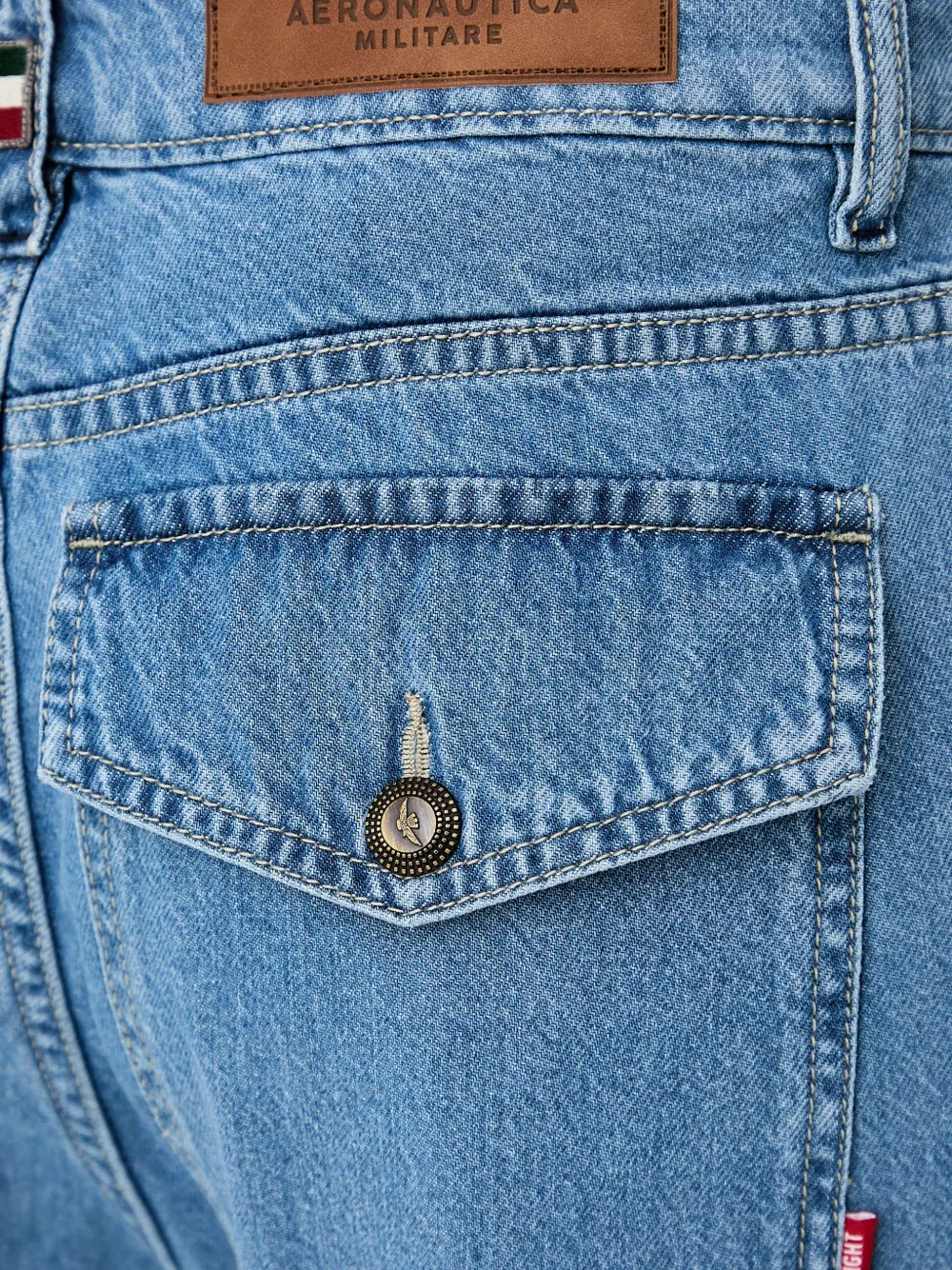 Aeronautica Militare Jeans met wijde pijpen Blauw