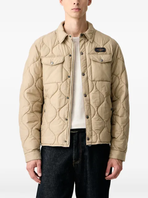 Aeronautica Militare quilted logo-patch padded jacket