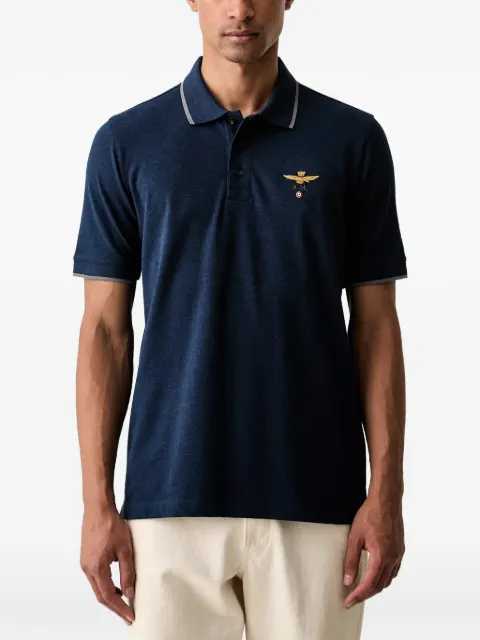 Aeronautica Militare embroidered-logo tipped polo shirt