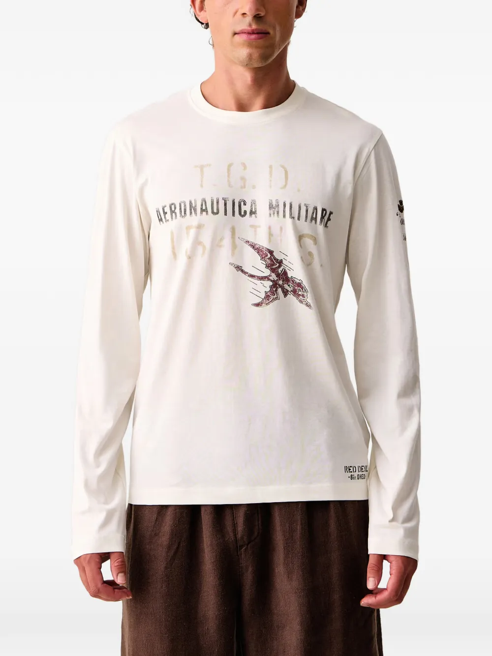Aeronautica Militare T-shirt met print Wit