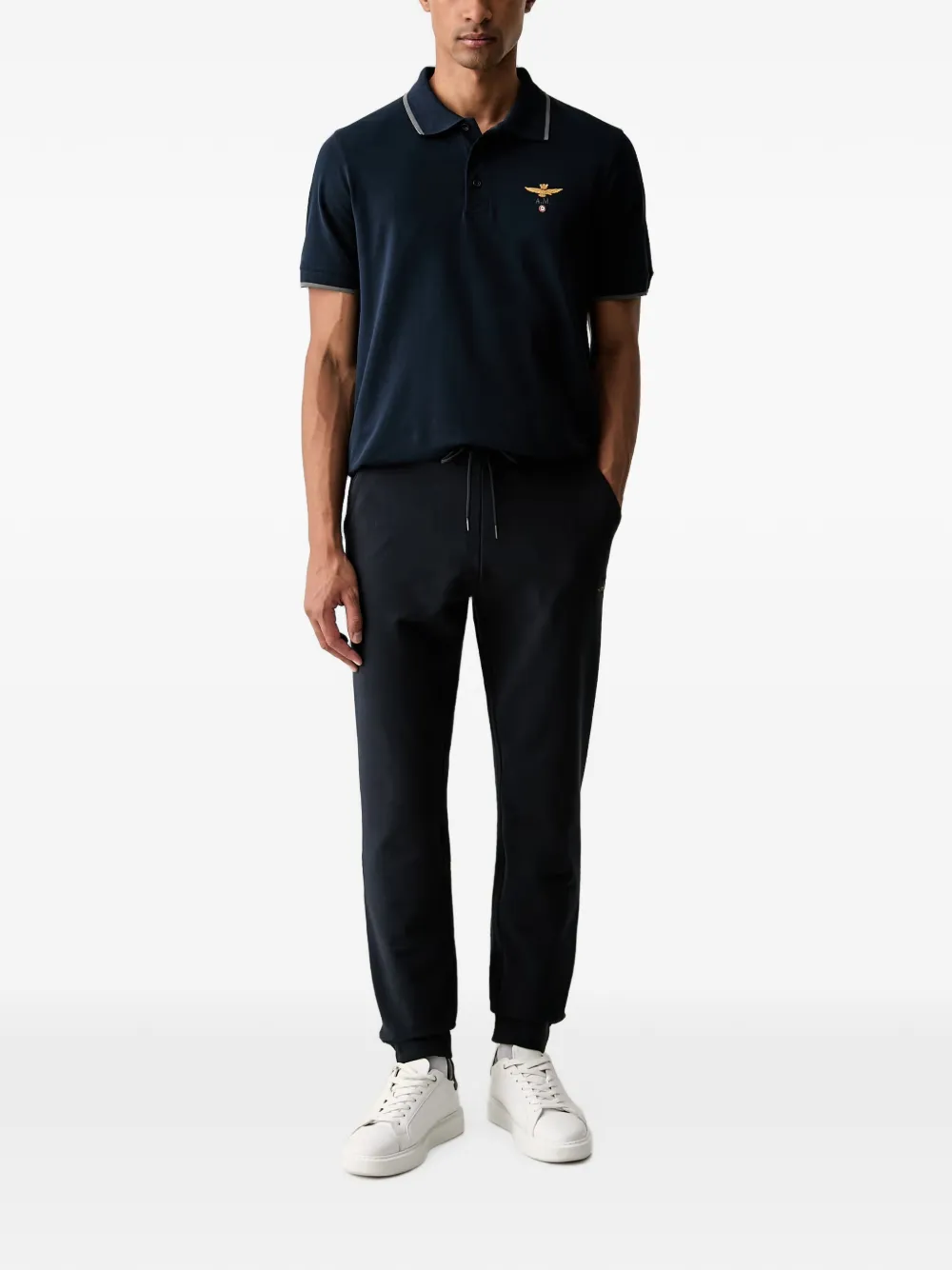 Aeronautica Militare Trainingsbroek met geborduurd logo Blauw
