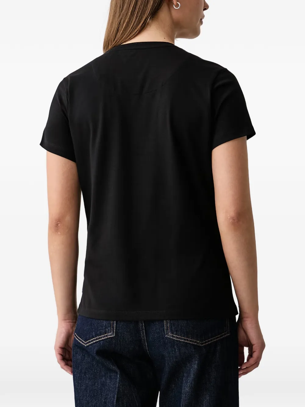 Aeronautica Militare T-shirt met geborduurd logo Zwart