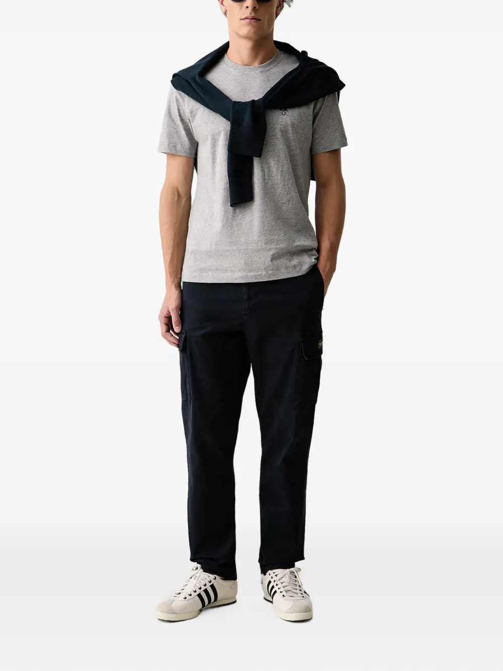 Aeronautica Militare Cargo broek met logopatch Blauw