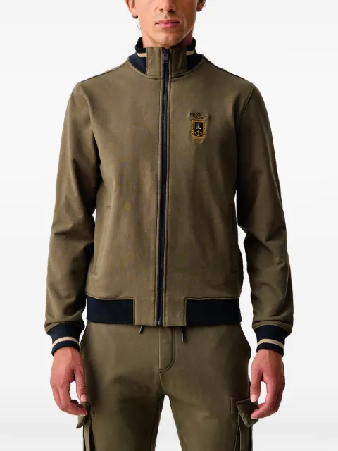 Aeronautica Militare logo-patch zip-up sweatshirt