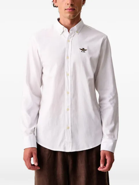 Aeronautica Militare embroidered button-down shirt