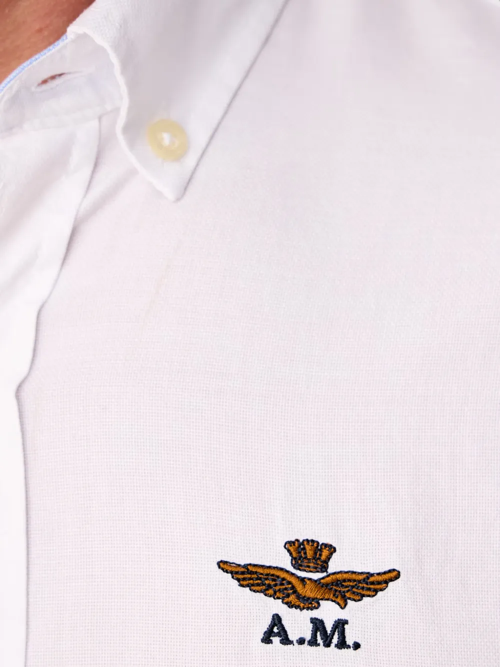 Aeronautica Militare Overhemd met borduurwerk Wit