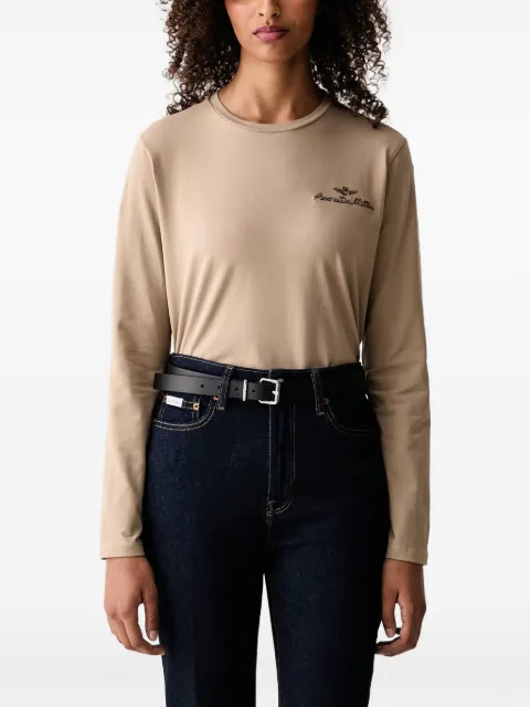 Aeronautica Militare logo-embroidered long-sleeve T-shirt