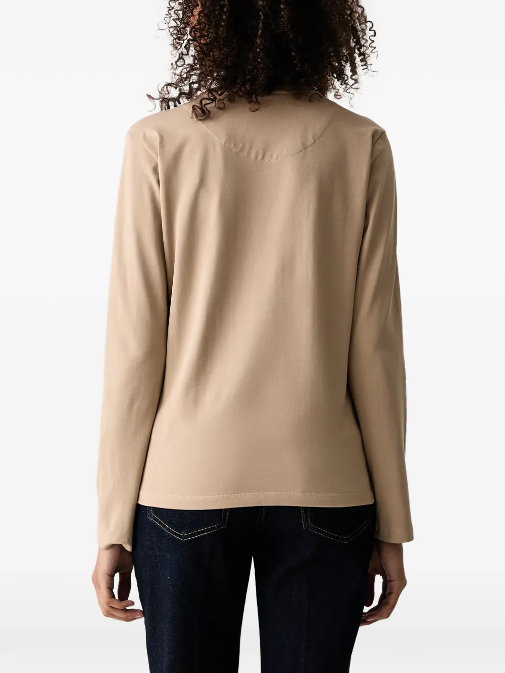Aeronautica Militare T-shirt met lange mouwen Beige