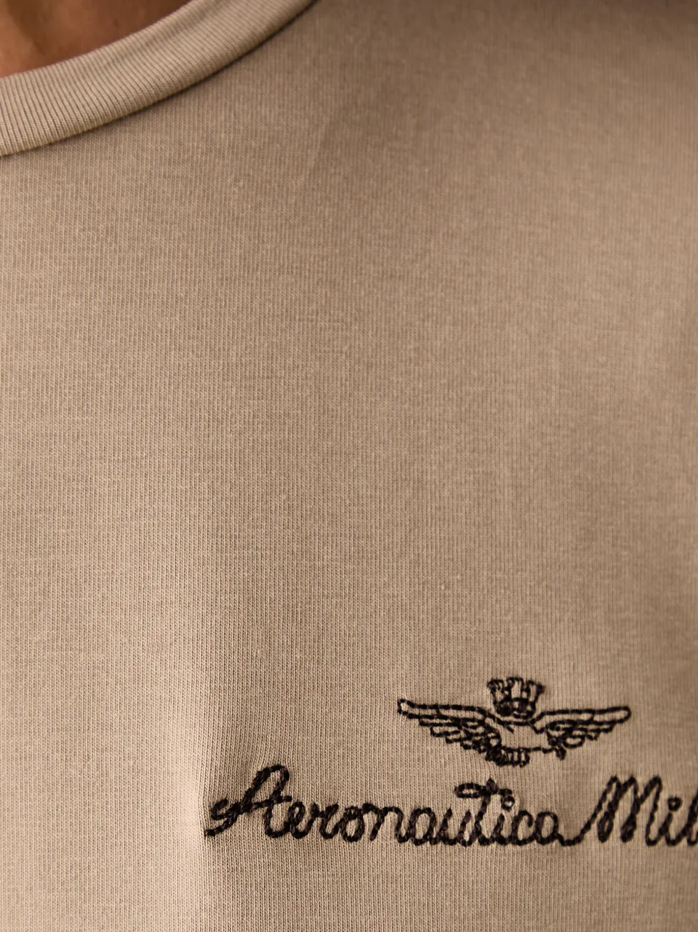 Aeronautica Militare T-shirt met lange mouwen Beige